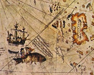 Detail from the Piri Reis Map