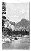 HALF DOME (TIS-SA'-ACK),<BR>
5,000 Feet.<BR>
Named for a woman In Indian mythology who was turned to stone for quarreling with her husband. See ''Legend of Tis-sa'-ack.''