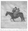 BULL PLUME AND FAMILY COMING THROUGH THE BLIZZARD.