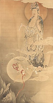 Kannon, by Kano Hogai (1883) [Public Domain Image]