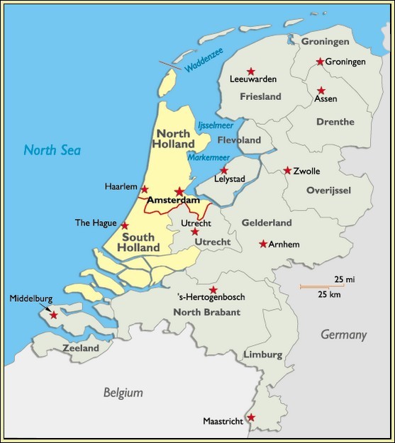 Map of Holland