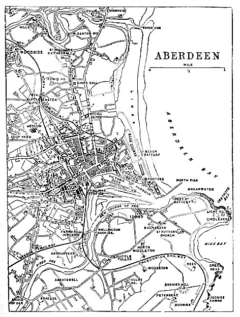 Aberdeen, Scotland, map