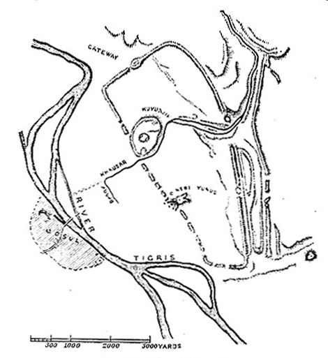 Ruins of Nineveh map