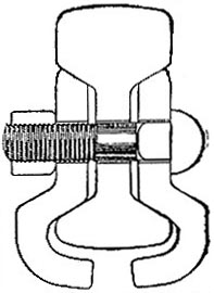 Bull-headed rail and fishplate, Midland Railway (image)