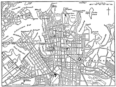 Sydney Harbour and Environs map