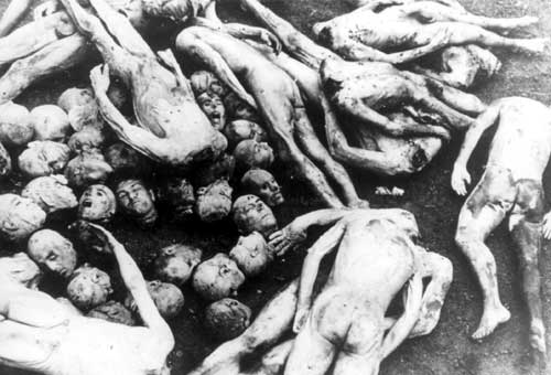 Fake photo of beheaded corpses at 'Auschwitz'