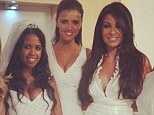 Bad luck: Lucy Mecklenburgh and her TOWIE co-stars all dressed up in wedding dresses as they had a party on last night's episode