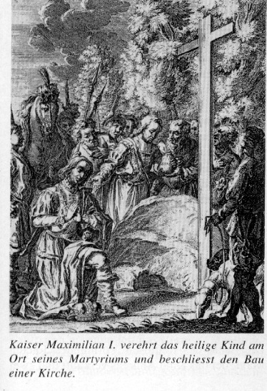 Emperor Maximilian I venerates the holy child - Jewish Ritual Murder by Hellmut Schramm