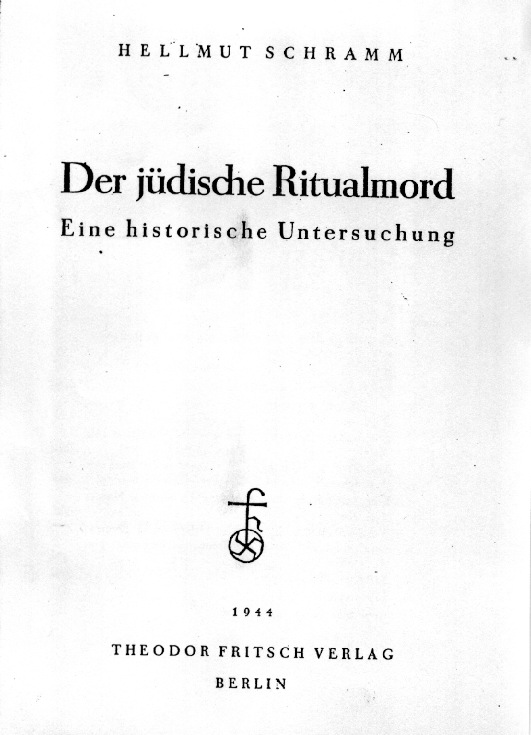 Jewish Ritual Murder by Hellmut Schramm - Book cover