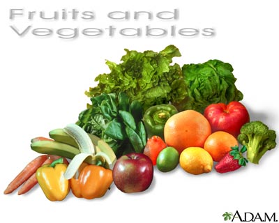 Fruits and vegetables