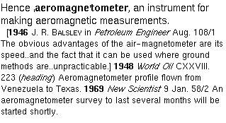 part of entry for aeromagnetometer